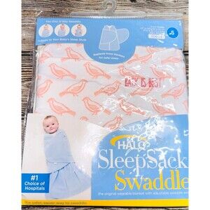 Halo Sleep Sack Swaddle Small 3-6 Months Original Birds NEW
